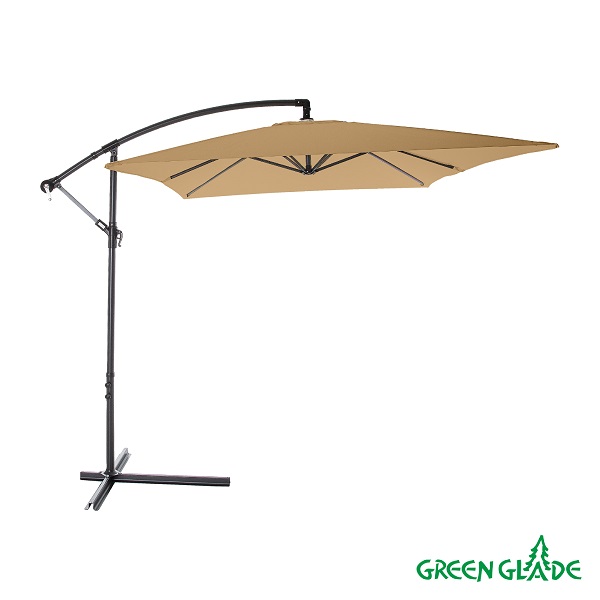 Зонт садовый Green Glade 6403 светло-коричневый (6 спиц) 300*200см
